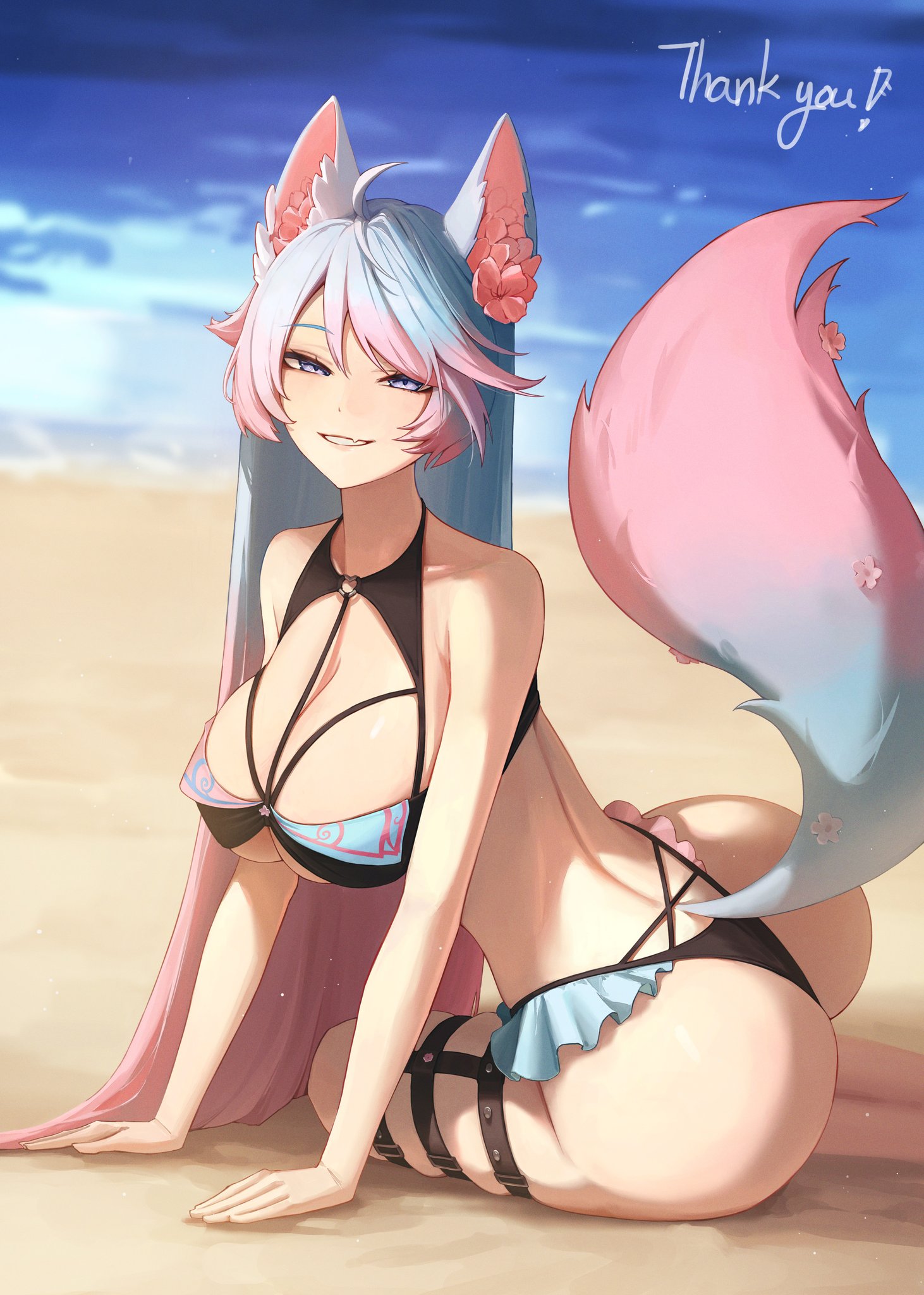 ass, beach, indie virtual youtuber, large breasts, nt6229, silvervale, tits, virtual youtuber, vtuber