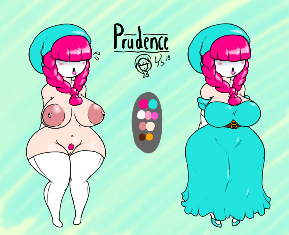 1girls breasts dress female female_only front_braid full_body gloves hair_over_eyes huge_breasts mario_(series) mask nintendo nipples pink_hair prudence_(oc) pubes rule_63 shortstack shy_gal simple_background solo standing theyands white_legwear wide_hips