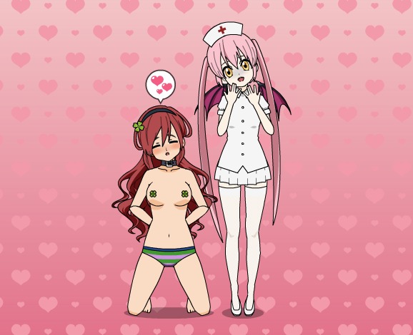 /pol/ /v/ 4chan breasts ebola-chan female fully_clothed_female kisekae nipples_covered panties pink_hair vivian_james