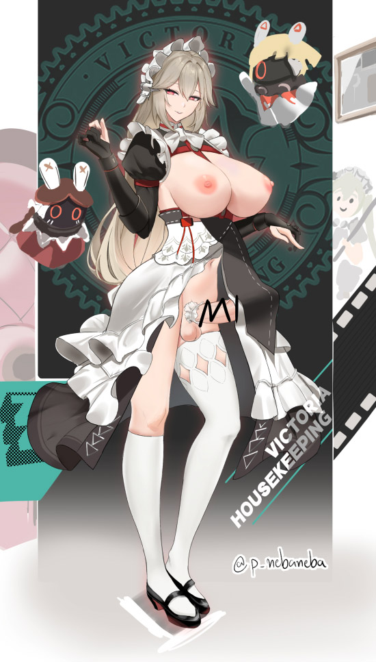 alexandrina_sebastiane futa_only futanari maid_outfit nebaneba victoria_housekeeping zenless_zone_zero