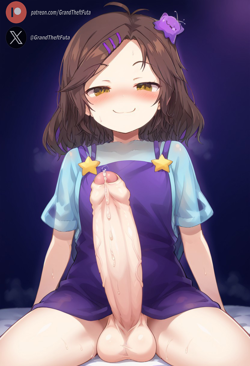 1futa ai_generated balls big_penis blush brown_eyes brown_hair centi_(nimu) clothed cock dickgirl erection futa_only futanari huge_cock indoors light-skinned_futanari light_skin looking_at_viewer nimu on_bed penis precum roxygtf short_hair sitting small_breasts smug smug_face solo sweat sweating sweaty_body twitch virtual_youtuber vtuber youtube youtube_hispanic