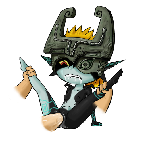 breasts drooling fused_shadow gottashitfast imp imp_midna legs_apart legs_held_open legs_held_up legs_spread legs_up lip_biting midna nipples orange_hair penis pointy_ears red_eyes sex small_breasts smaller_female the_legend_of_zelda twili twilight_princess vaginal