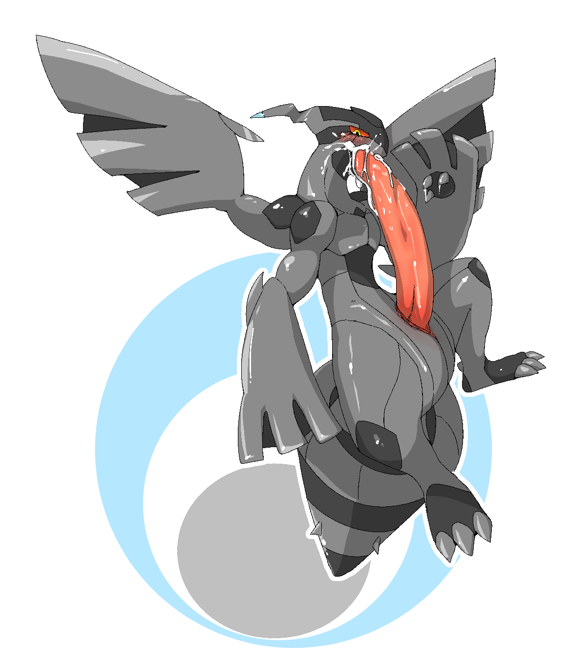 1boy autofellatio cum cum_in_mouth cum_in_own_mouth cum_inside cum_on_self doneru fellatio legendary_pokemon male male_only masturbation nintendo oral pokemon pokemon_bw sex solo solo_male video_games zekrom