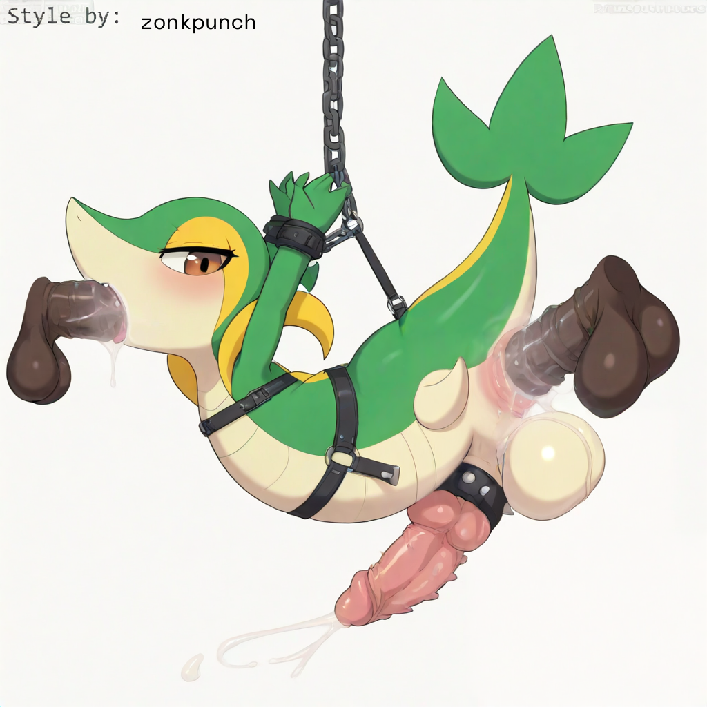 1:1 ai_generated anal anal_sex animal_genitalia animal_penis anus ass balls blush bodily_fluids bondage bondage bound chains cuff_(restraint) cum cum_inside disembodied_penis double_penetration equine_penis erection fellatio feral generation_5_pokemon genital_fluids genitals group group_sex hellsonger hi_res male male/male male_penetrated male_penetrating male_penetrating_male neck_bulge nintendo oral oral_penetration penetration penile penis pokemon pokemon_(species) reptile restraints saliva scalie sex simple_background snivy solo_focus spitroast stomach_bulge suspension threesome trio vein veiny_penis white_background