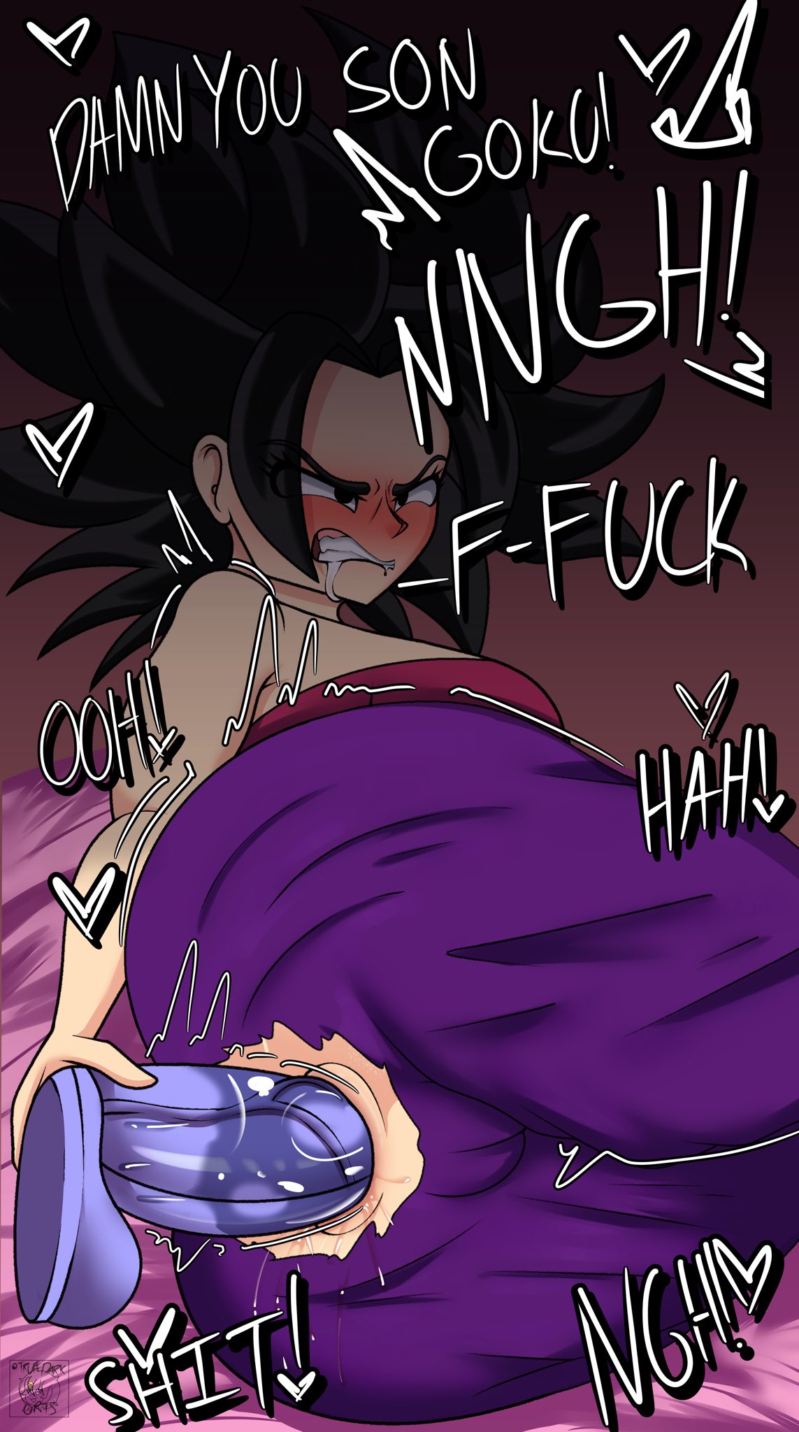 1girl anal anal_insertion anal_penetration ass_focus caulifla clothed_masturbation clothing dildo dragon_ball dragon_ball_super huge_ass insertion large_breasts masturbation tagme torn_clothes truedarkorts