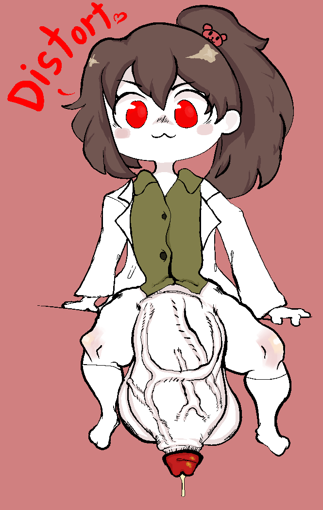 big_cock carmen_(lobotomy_corporation) chibi clothed futa_female futa_girl futanari library_of_ruina limbus_company lobotomy_corporation monster_cock project_moon red_eyes sassy_dolly tagme