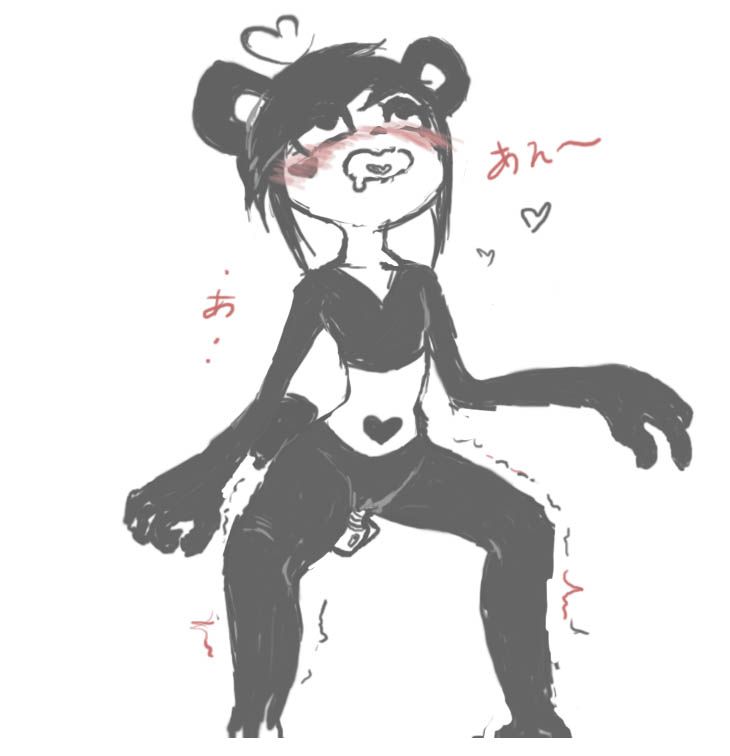 1girls black_body black_hair female fur furry heart_marking ken_ashcorp kenny kenny_(kenashcorp) panda solo solo_female two_tone_body white_body