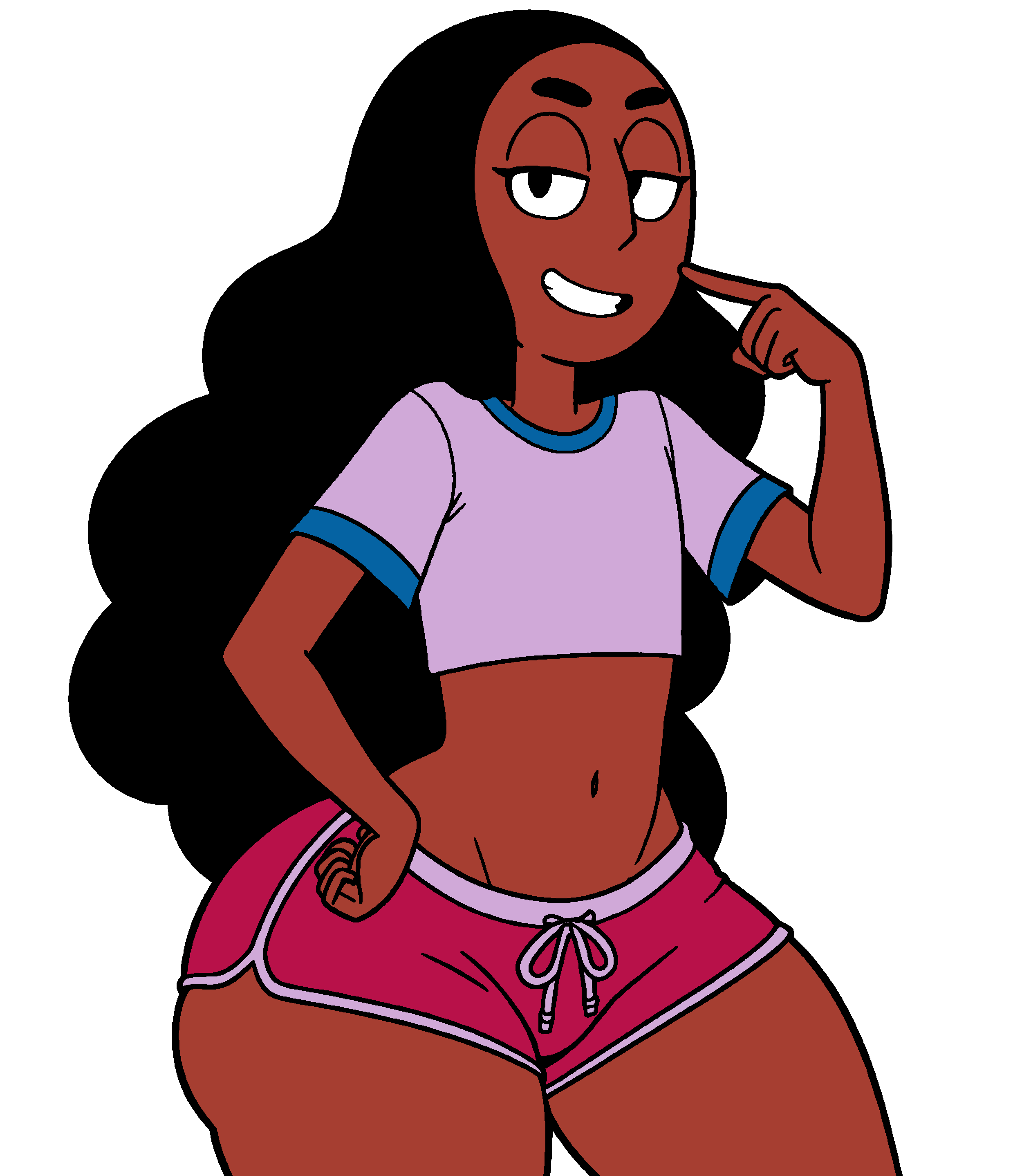 1girls blackmorty_(artist) boots connie_maheswaran dark-skinned_female indian_female smile steven_universe