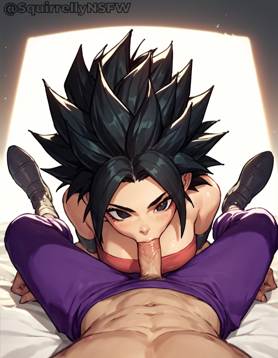 ai_generated blowjob blowjob_face caulifla dragon_ball dragon_ball_super dragon_ball_z female pov pov_eye_contact squirrellynsfw