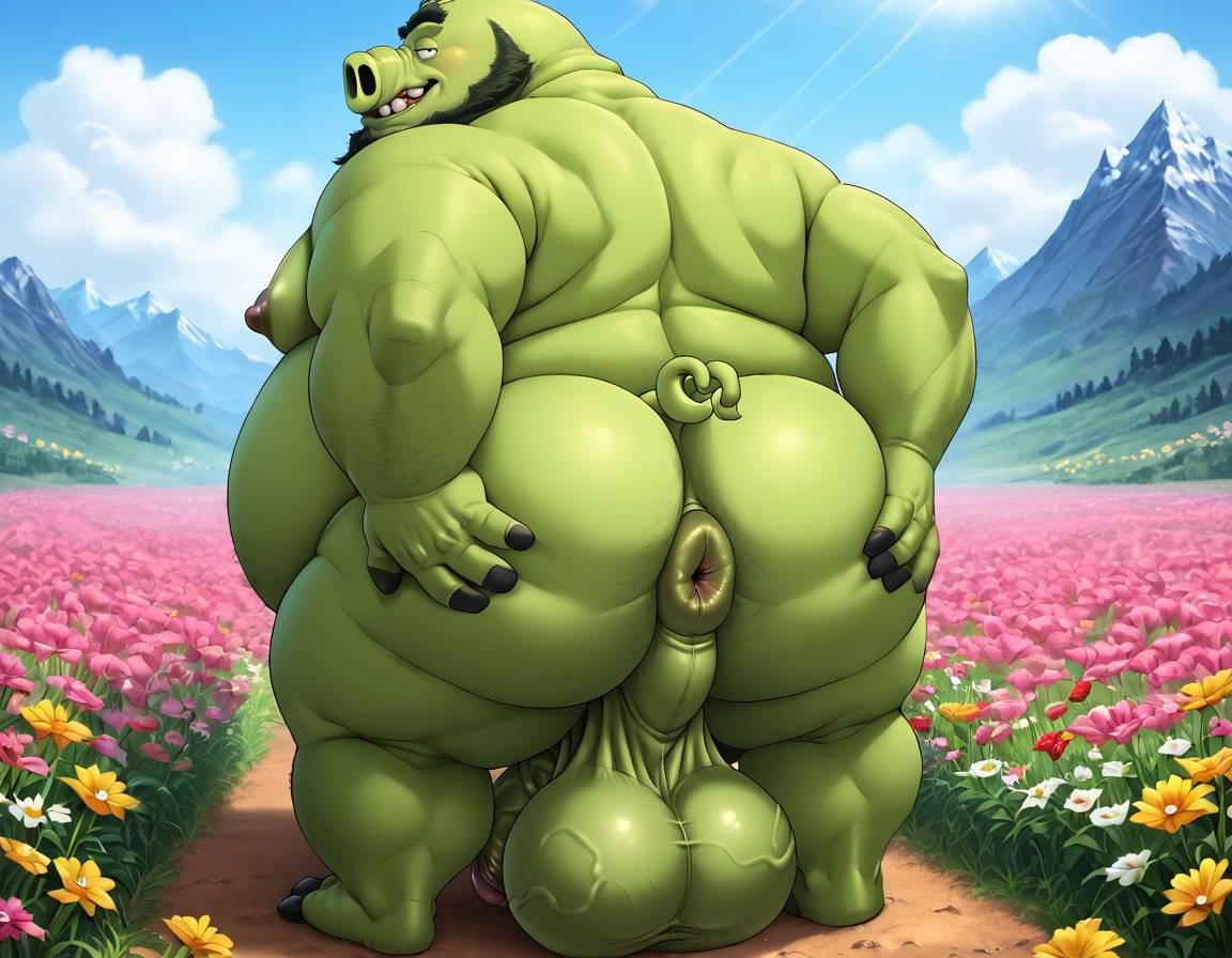 1boy 1male ai_generated angry_birds anthro anus anus_focus ass ass_focus balls beard big_balls big_muscles big_nipples big_penis big_testicles black_beard booster_rex butt_focus chubby chubby_anthro chubby_male columbia_pictures daddy day erect_penis erection excessive_cum flower from_behind furry furry_male gay green_body green_skin huge_balls huge_cock huge_muscles huge_nipples huge_testicles leonard_mudbeard looking_at_viewer male male_only muscles muscular muscular_anthro muscular_male nipples penis pig pig_tail presenting presenting_anus presenting_ass presenting_butt rovio rovio_animation rovio_entertainment sky sony tail testicles the_angry_birds_movie thick_eyebrows