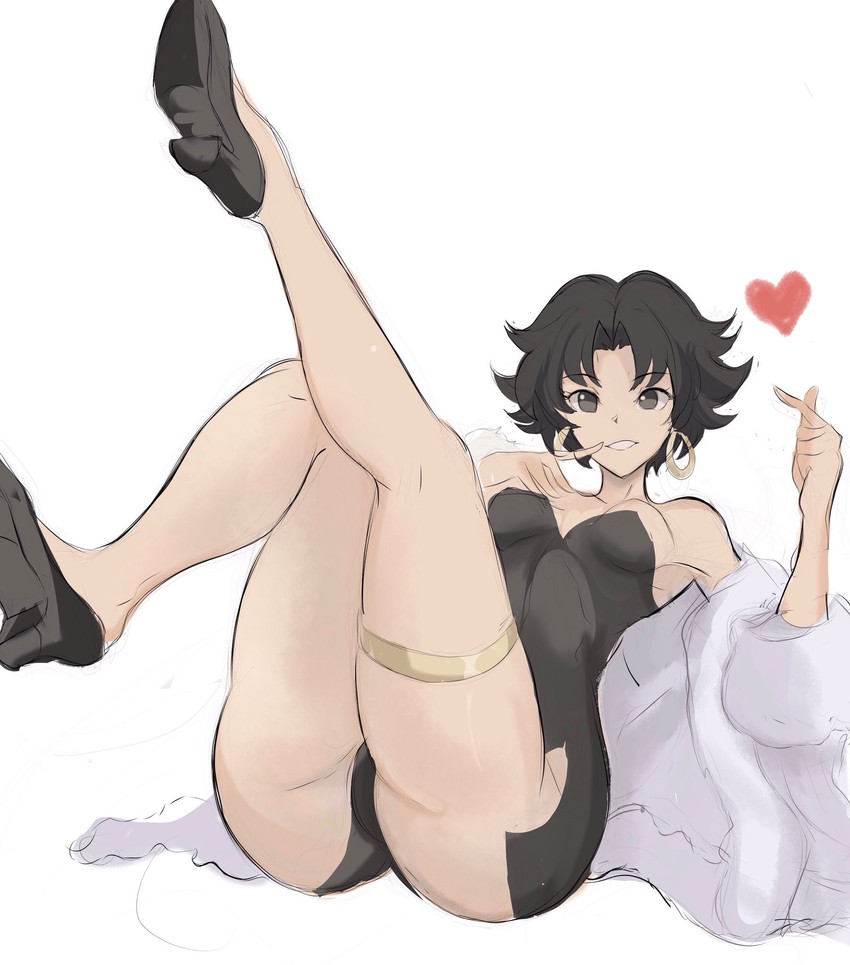 anime_style betty_boop big_ass black_dress cleavage high_heels legs rakeemspoon