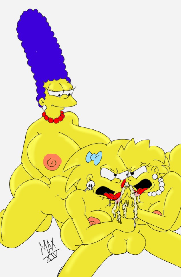 alternate_breast_size bart_simpson big_breasts big_penis breasts female huge_breasts human incest lisa_simpson maggie_simpson male marge_simpson maxtlat milf penis straight the_simpsons