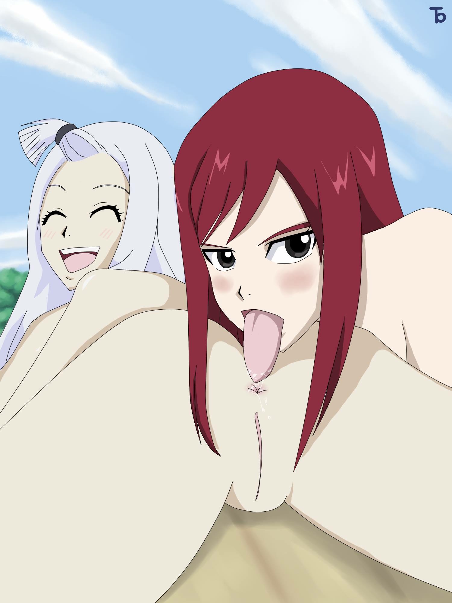 2girls, anilingus, anus, ass, erza scarlet, fairy tail, female, female only, female rimming female, glazinbuns, hair, happy, licking, licking anus, licking ass, light skin, light-skinned female, mirajane strauss, multiple females, multiple girls, nude, oral, pale skin, pale-skinned female, pussy, red hair, red-haired female, rimming, uncensored, vagina, white hair, white-haired female, yuri