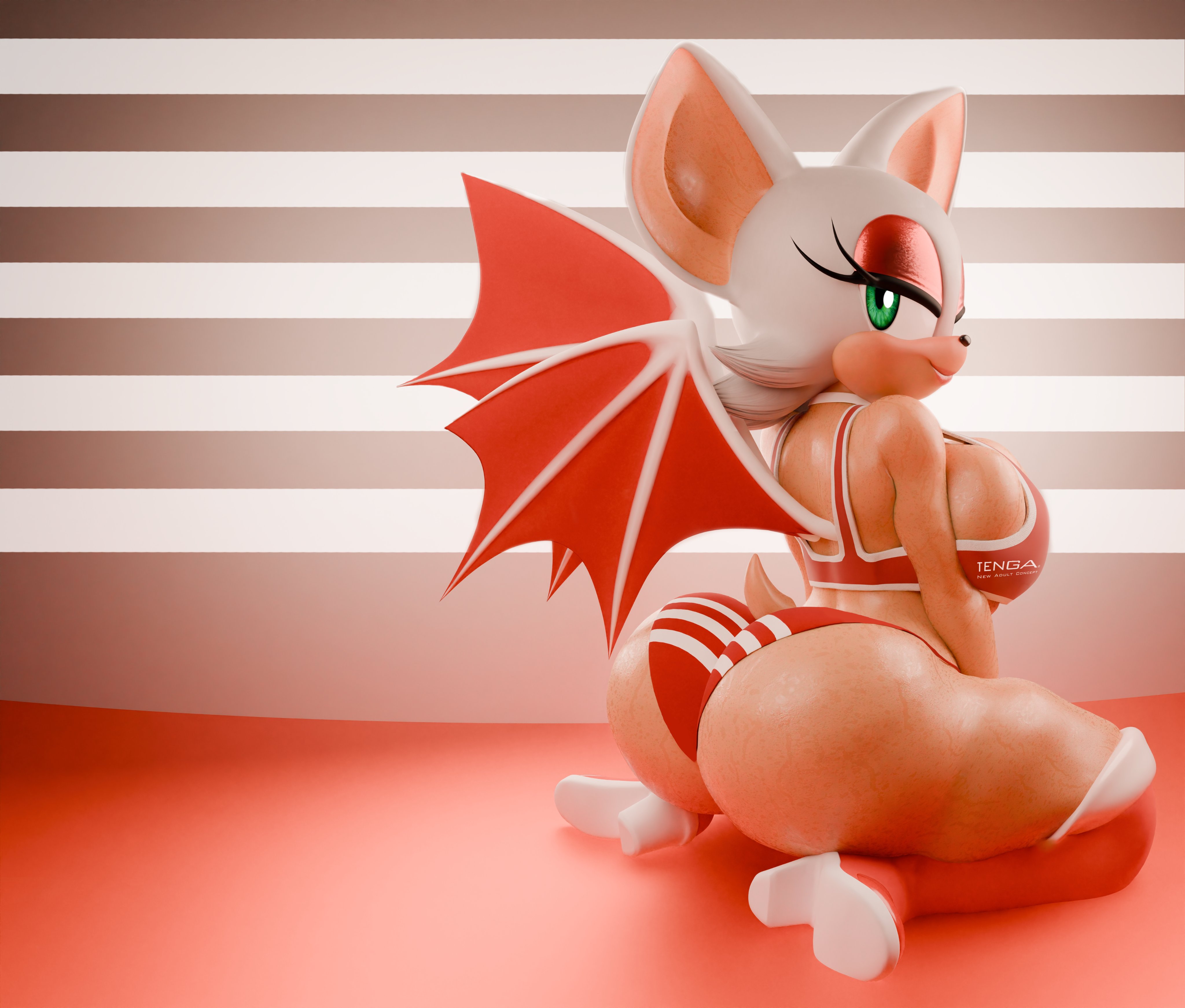 alternate costume, big ass, knee boots, knee high boots, mobian (species), rouge the bat, sekaithereturn, shorts, sonic (series)