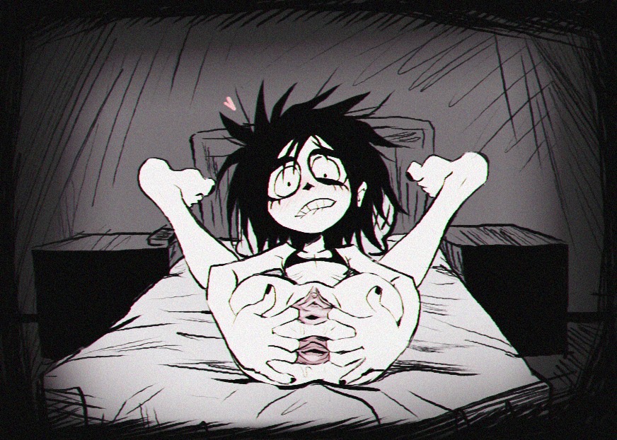 amondetauro, anus, female, female only, i can't sleep, imminent sex, legs apart, legs up, nervous expression, nia (i can't sleep), presenting anus, presenting ass, presenting pussy, pussy, spread anus, spread pussy