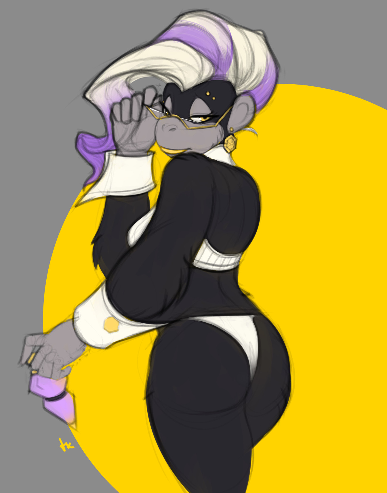 1girls, ass, bikini, donkey kong (series), donkey kong bananza, female, poppy kong, primate, tagme, tkraccoon