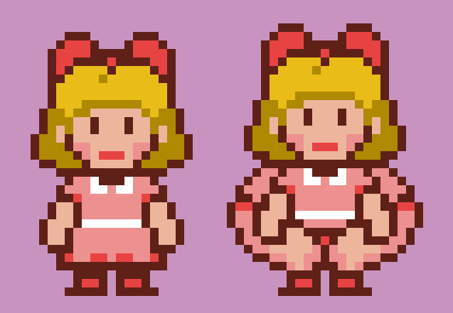 1girls ass ass_bigger_than_head ass_bigger_than_torso big_ass earthbound edit female gigantic_ass huge_ass monstorlilly mother_(series) paula_jones paula_polestar pixel_art sprite