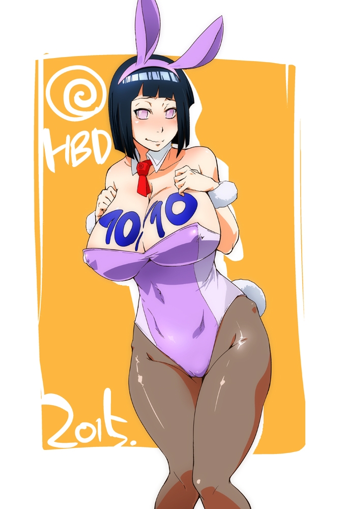 blue hair, blush, boruto: naruto next generations, breasts, female, female only, huge breasts, human, hyuuga hinata, naruto, naruto (series), short hair, solo, sunahara wataru, uzumaki hinata