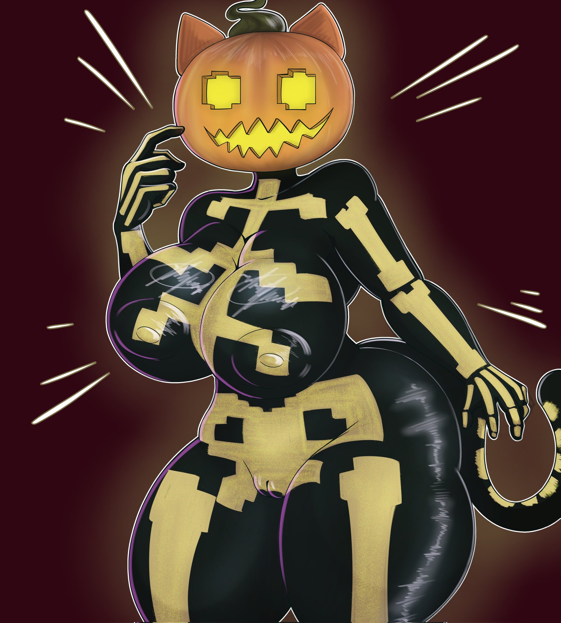 1girls, anthro, areola, ass, baldur 0, big areola, big ass, big breasts, big nipples, big thighs, breasts, cat ears, cat girl, cat tail, catgirl, female, female focus, female only, fortnite, fortnitemares, gigantic ass, gigantic breasts, gigantic thighs, halloween, huge areola, huge ass, huge breasts, huge nipples, huge thighs, hyper, hyper ass, hyper breasts, hyper thighs, looking at viewer, nipple bulge, nipples, nipples visible through clothing, pumpkin, pumpkin head, pussy, pussy visible through clothes, skinsuit, spice (fortnite), thick thighs, thighs, voluptuous, voluptuous female
