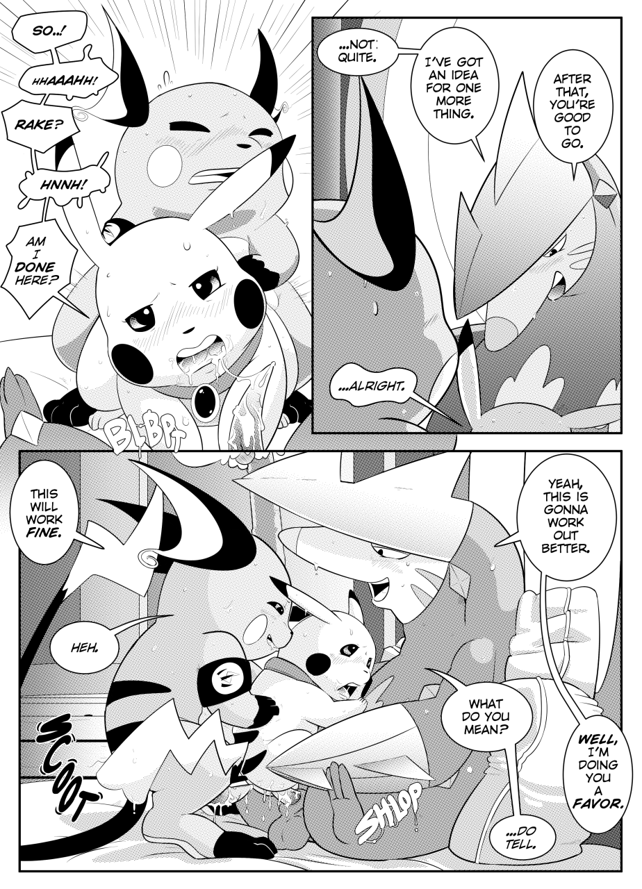 2015 armband closed_eyes comic cum cum_in_mouth cum_inside english_text erection excadrill female feral feral_on_feral from_behind group group_sex half-closed_eyes highres jewelry larger_male looking_at_viewer looking_down male mammal mole monochrome necklace nintendo open_mouth penetration pikachu pillow pokemon pokemon_(species) pov raichu rat reclining rodent saliva sandwich_position sex size_difference smaller_female smile straight sweat teeth text threesome tom_smith vaginal_penetration