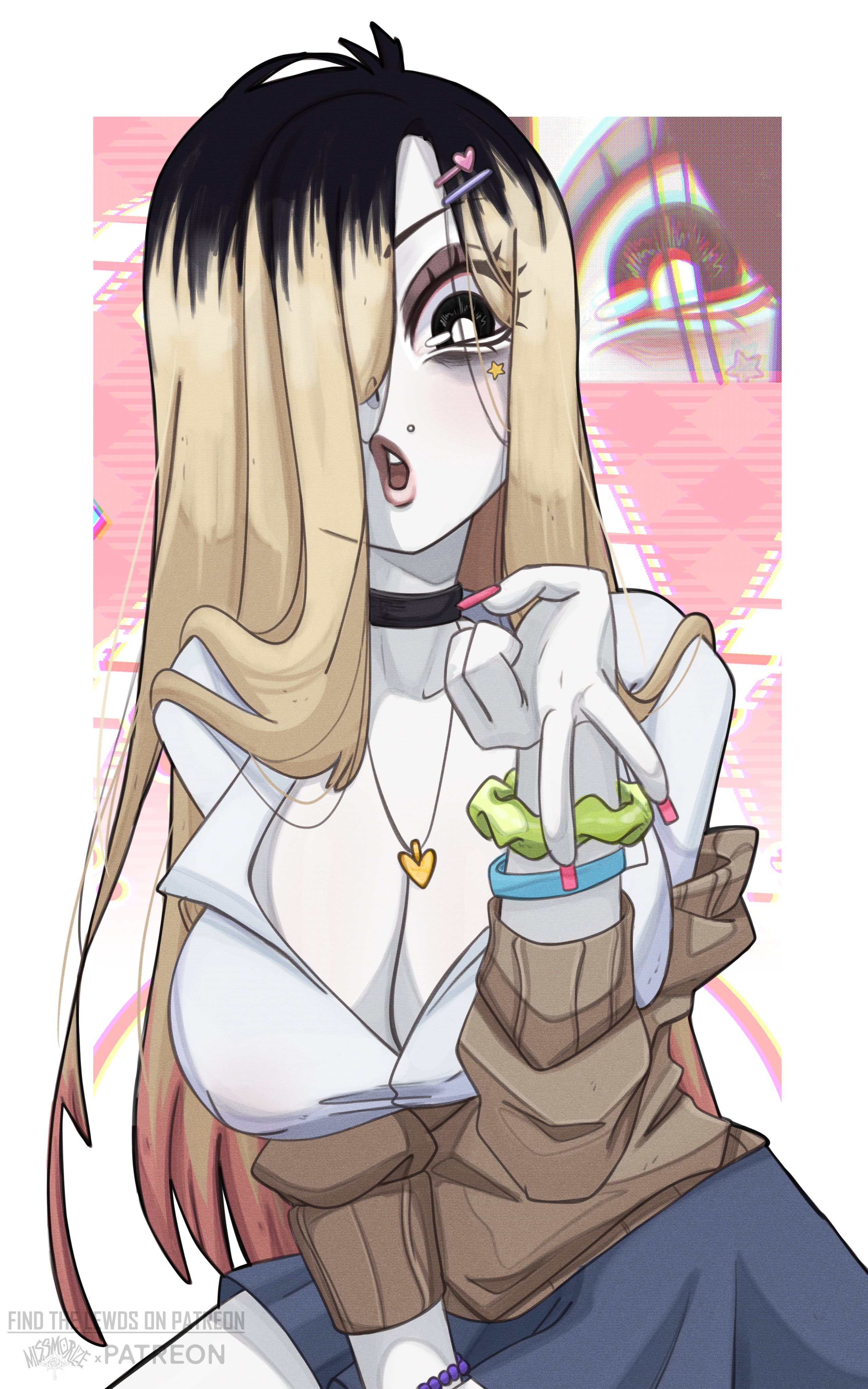 big breasts, big butt, big thighs, big titties, breasts, clothing, curvaceous, curvaceous female, curvaceous figure, curvy, curvy figure, curvy hips, female, female focus, female only, long hair, missmorize, sadako yamamura (cosplay), white skin, yamamura sadako, yamamura sadako (cosplay), yellow hair