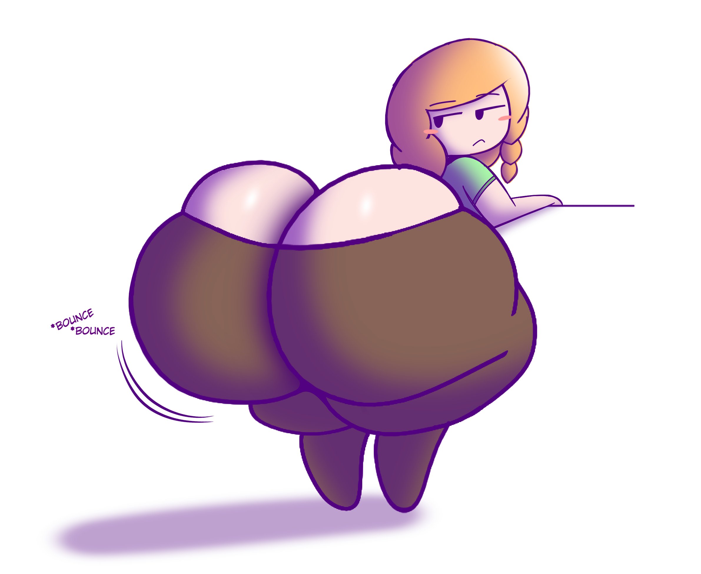 1girls, alex (minecraft), baddie, big ass, big butt, bouncing ass, cartoony, clothed, fat ass, female, huge ass, huge butt, hyper ass, minecraft, nub feet, solo, thebuttden