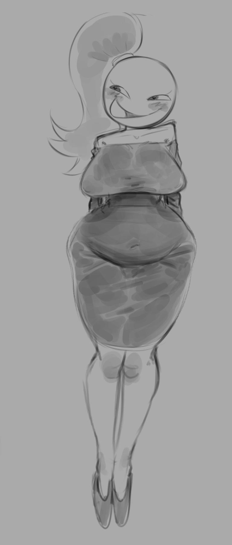 awesome_face big_ass big_breasts big_butt blush breasts dress emoji epic_face epicface_(friday_night_crunchin) fnf fnf_mods friday_night_crunchin friday_night_funkin friday_night_funkin_mod nipples_visible_through_clothing ponytail spinarooz tagme