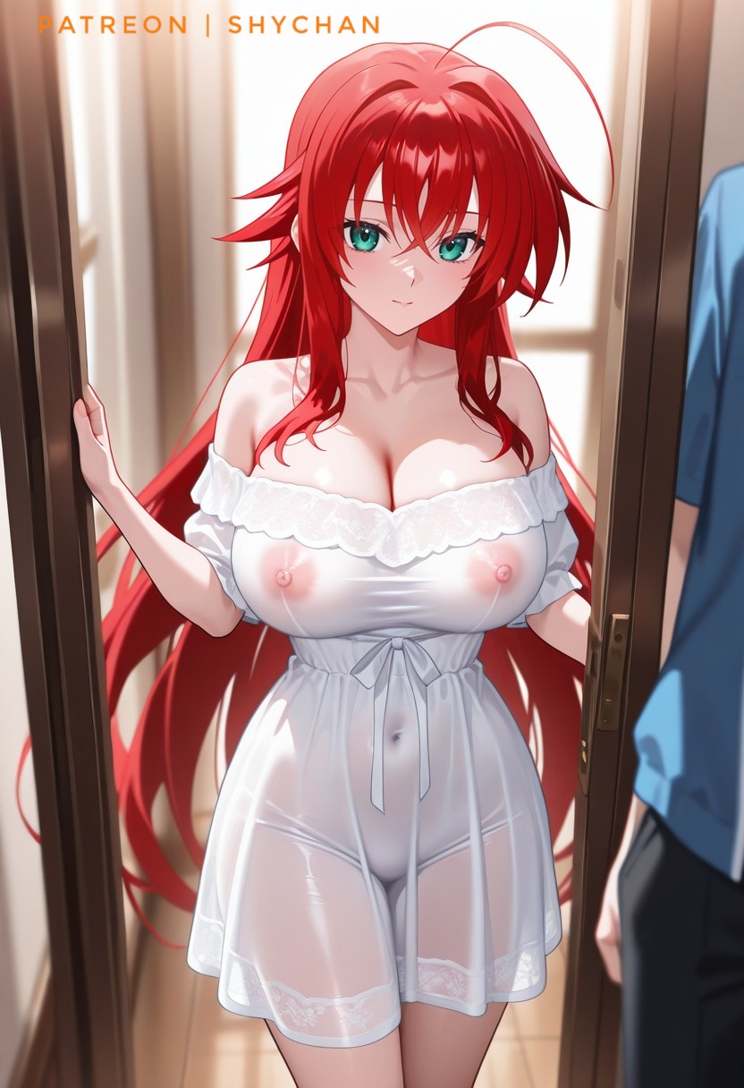 1girls, 2025, ai generated, big breasts, breasts, curvy, curvy female, curvy figure, female, female only, green eyes, high school dxd, light skin, light-skinned female, long hair, nipples, patreon, patreon username, red hair, rias gremory, shychan, solo, solo female, stable diffusion, thick thighs, thighs, voluptuous, voluptuous female