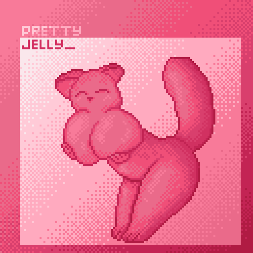 1:1 anthro breasts digital_media_(artwork) female food jelly_(food) pixel_(artwork) prettyjelly slime