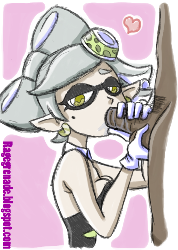 blowjob dark-skinned_male dark_skin fellatio interracial male marie_(splatoon) oral rage_grenade splatoon squid_sisters