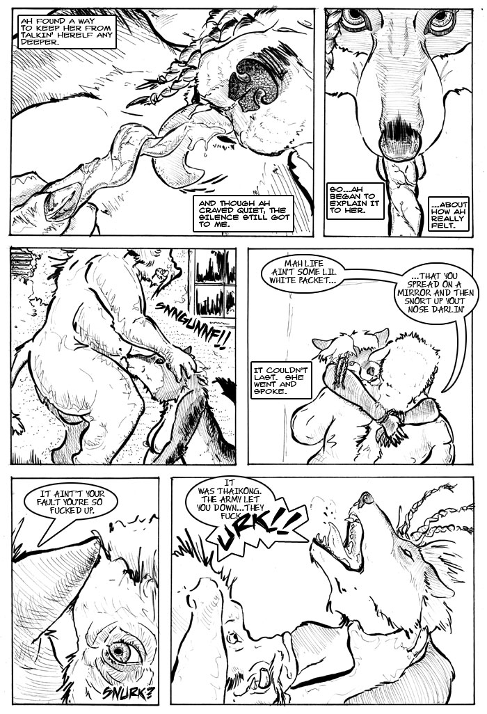 angry animal_genitalia anthro asphyxiation ass belly black_nose boar breasts canine carrying choking claws comic cum cum_in_mouth dialog dog duo english_text erection fellatio female fur gasp grunting hair hand_on_head hug licking looking_at_viewer mammal monochrome mulefoot muscles nipples nude open_mouth oral orgasm overweight penis pig porcine side_profile simple_background slop smile straight strangling sucking surprised tail_tuft teeth tongue tongue_out tusks wide_eyed