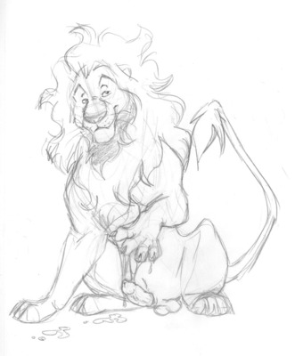 balls chris_mckinley cum erection feline feral lion male mammal masturbation penis sketch solo