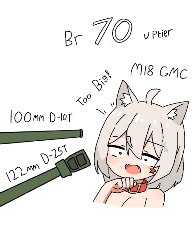 catgirl censored collar daebom fanart fear female gun impossible_fit m18_hellcat red_eyes tagme war_thunder white_hair