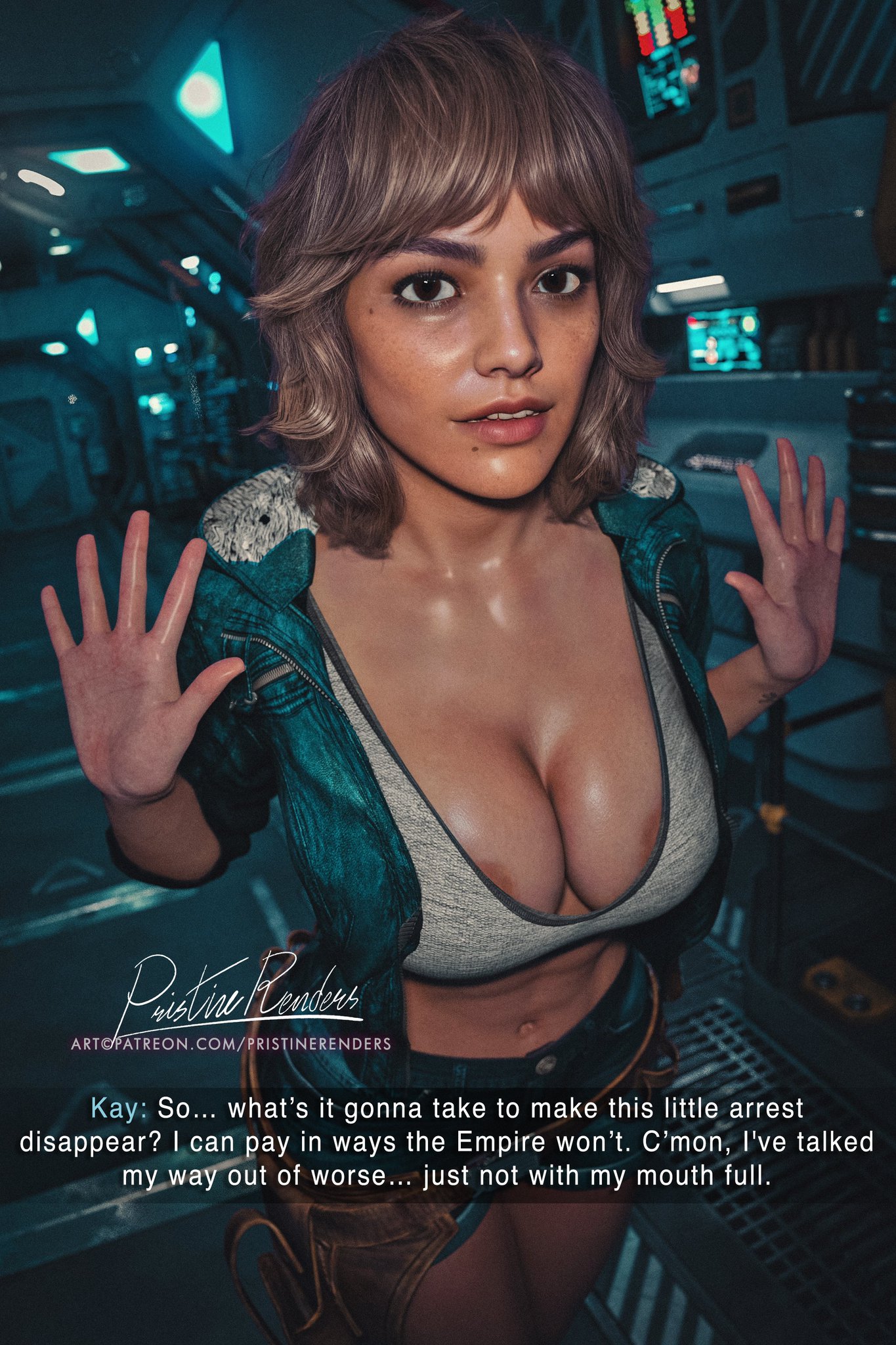 1girls, 3d, ass, big ass, big breasts, big thighs, breasts, bust, busty, curvaceous, curvy, curvy figure, female, female only, hips, huge ass, huge breasts, humberly gonzalez, kay vess, large ass, large breasts, lucasfilm, mature, mature female, pristinerenders, slim waist, solo, solo female, star wars, star wars outlaws, thick, thick hips, thick legs, thick thighs, thighs, ubisoft, video game character, video games, voluptuous, waist, wide hips