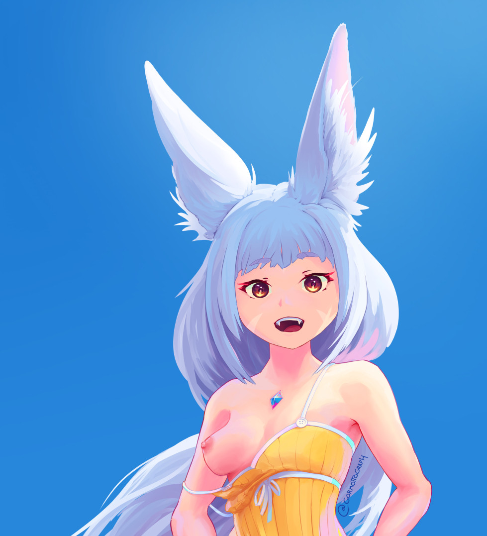 1girls accidental_exposure breast_slip breasts breasts_out cat_ears catgirl core_crystal exposed_breasts facial_markings female female_focus female_only gormottograph long_hair monolith_soft nia nia_(blade) nintendo nipple_slip nipples official_alternate_costume one_breast_out sharp_teeth small_breasts smile solo solo_female solo_focus sundress wardrobe_malfunction white_hair xenoblade_(series) xenoblade_chronicles_2 yellow_dress yellow_eyes