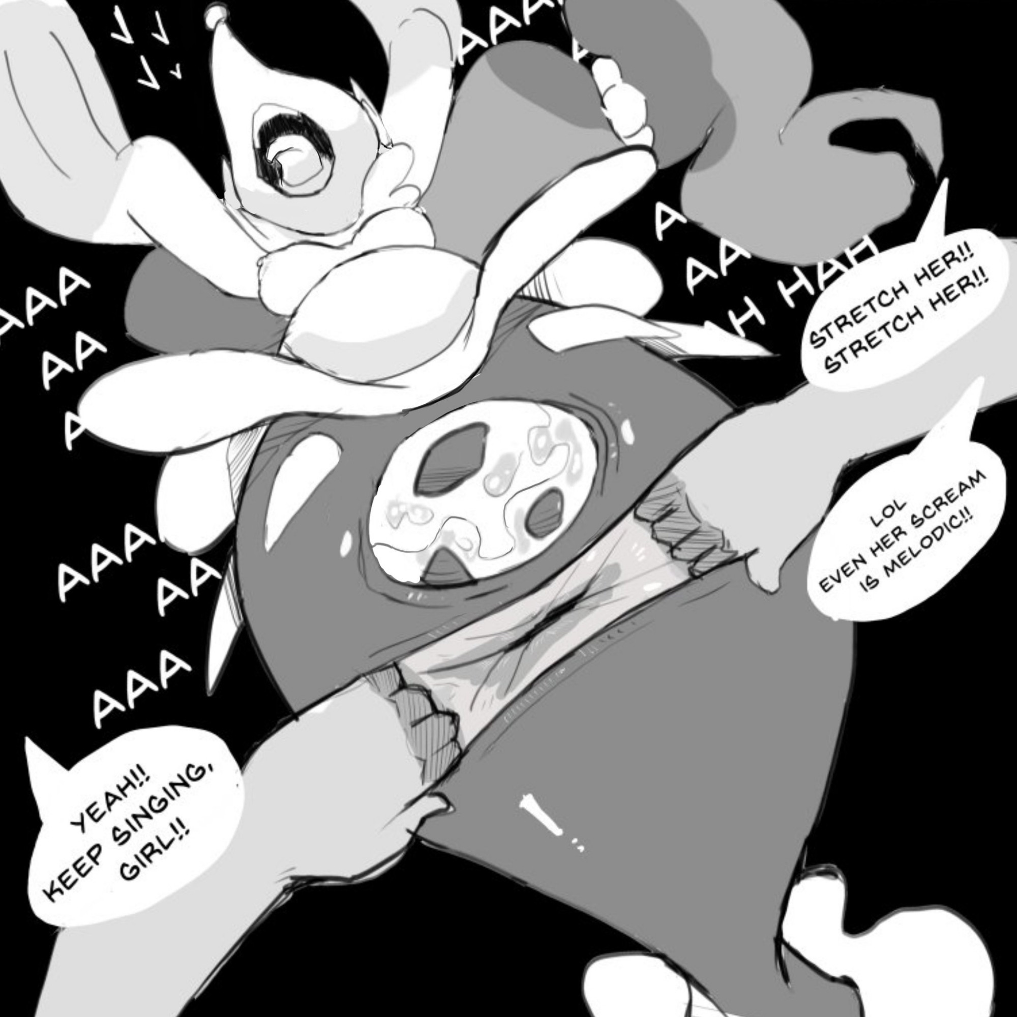 abuse, anus, belly, breasts, cervikalova, egg, egg laying, female, furry, gaping, gaping anus, gaping pussy, hi res, male, mammal, merfolk, mermaid, monochrome, nipples, onomatopoeia, open mouth, pokemon, pokemon (species), pregnant, pregnant female, primarina, pussy, pussy juice, small breasts, stretching, stretching anus, tongue