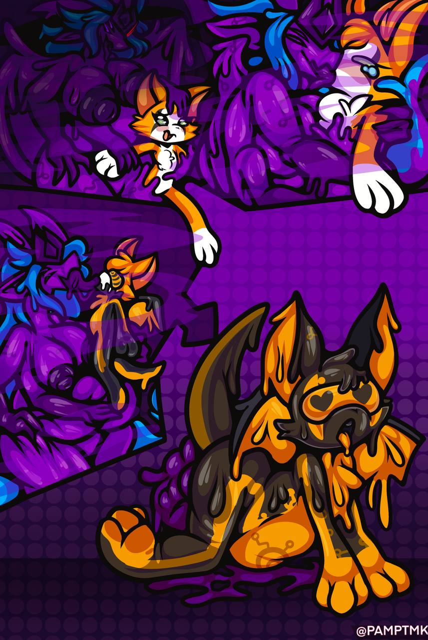4_arms 4_eyes 4_wings 5_tails anthro assimilation bodily_fluids cum cum_inside cybernetics cyborg dragon drone dronification female futanari genital_fluids goo_creature goo_dragon goo_drip goo_transformation gooborg goopy gynomorph gynomorph/female gyu.sa-ai'le_drone hi_res inflation intersex intersex/female latex latex_transformation liquid_latex living_latex machine melting multi_arm multi_eye multi_limb multi_tail multi_wing mythological_creature mythological_scalie mythology pamptmk permanent permanent_transformation purple_body queen_vinyl_da.i'gyu-kazotetsu scalie slime tail transformation wings