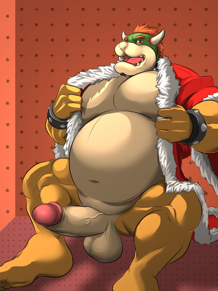 1boy anthro balls barazoku big_balls boner bowser christmas clothed clothing coat dragon erection hair half-dressed holidays horn hybrid koopa looking_at_viewer male male_only mario_(series) navel nintendo open_mouth overweight pecs penis reclamon reptile scalie sharp_teeth simple_background sitting solo spread_legs spreading teeth thick_penis thick_thighs tongue turtle vein veiny_penis video_games