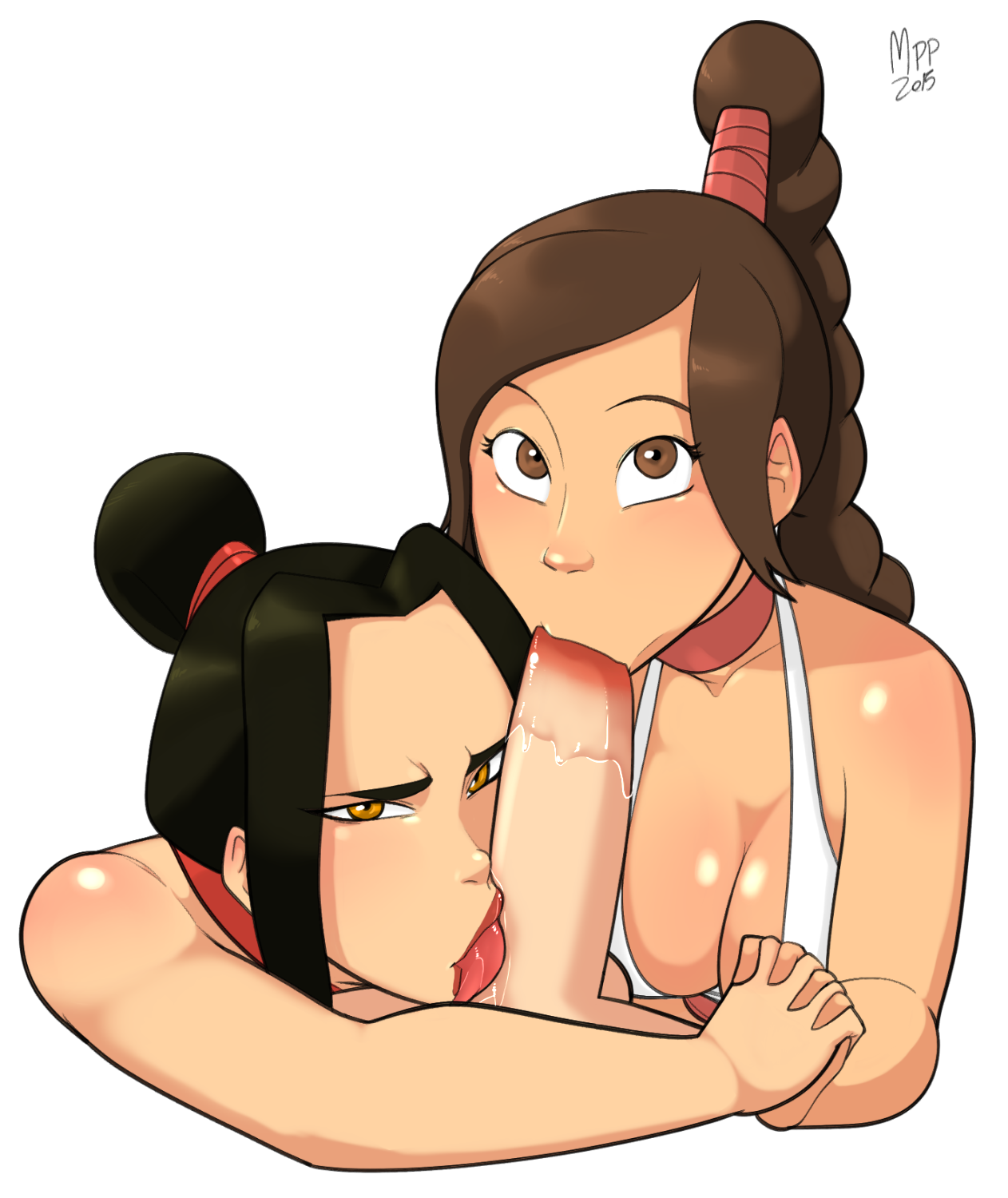 1boy, 2015, 2girls, avatar the last airbender, azula, bimbo, bra, breasts, brother and sister, busty, cleavage, collaborative fellatio, double fellatio, fellatio, female, ffm threesome, fire nation, holding hands, human, humanoid, large breasts, lipstick, male, mrpotatoparty, multiple fellatio, multiple females, multiple girls, nickelodeon, oral, penis, pov, royalty, single braid, straight, teamwork, threesome, ty lee, uncensored, voluptuous, zuko