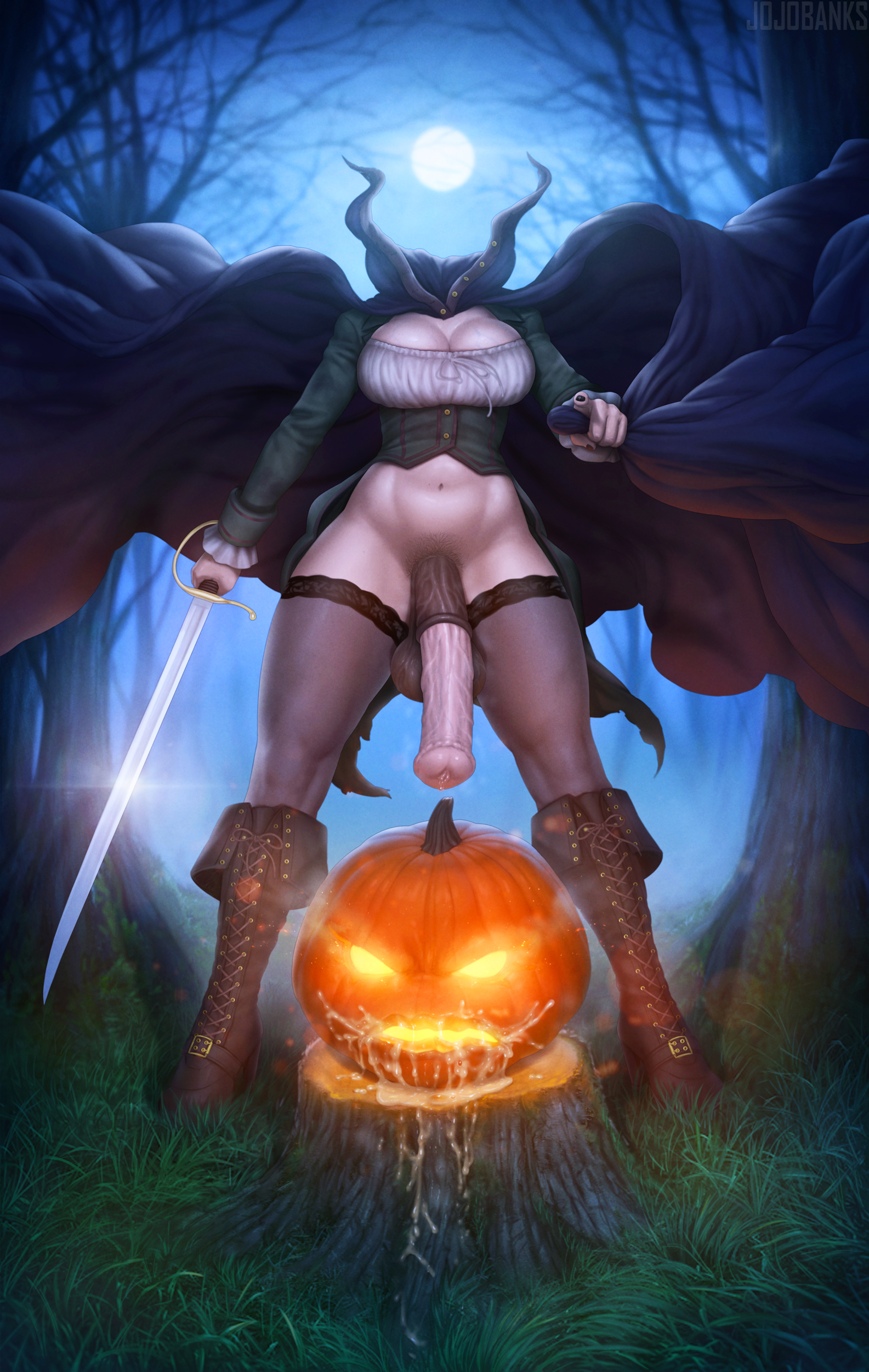 1futa, 3d, angry, angry face, ass, balls, bare bottom, big ass, big balls, big breasts, big penis, breasts, cleavage, cock, cum, cum drip, cum in mouth, cum on face, dick, dickgirl, digital art, digital drawing (artwork), fanart, fat cock, female, finger pointing, flowing clothing, forest, futa, futa cock, futa milf, futa mommy, futa only, futanari, gigantic penis, halloween, halloween 2025, headless, headless horseman, heel boots, horse penis, horsecock, horsecock futa, horsecock futanari, horsecock on humanoid, huge cock, hung, intersex, jojobanks, long penis, mature, mature body, mature figure, mature futa, milf, mommy, monster girl, moon, moonlight, night, penis, precum, pubic hair, pumpkin, pumpkin head, rule 63, sleepy hollow, solo, solo focus, solo futa, spooky, stockings, stockings thigh highs, sword, the legend of sleepy hollow, thick, thick ass, thick thighs, thighs, tree stump, veins, veiny, veiny penis, voluptuous, voluptuous futanari, wide hips