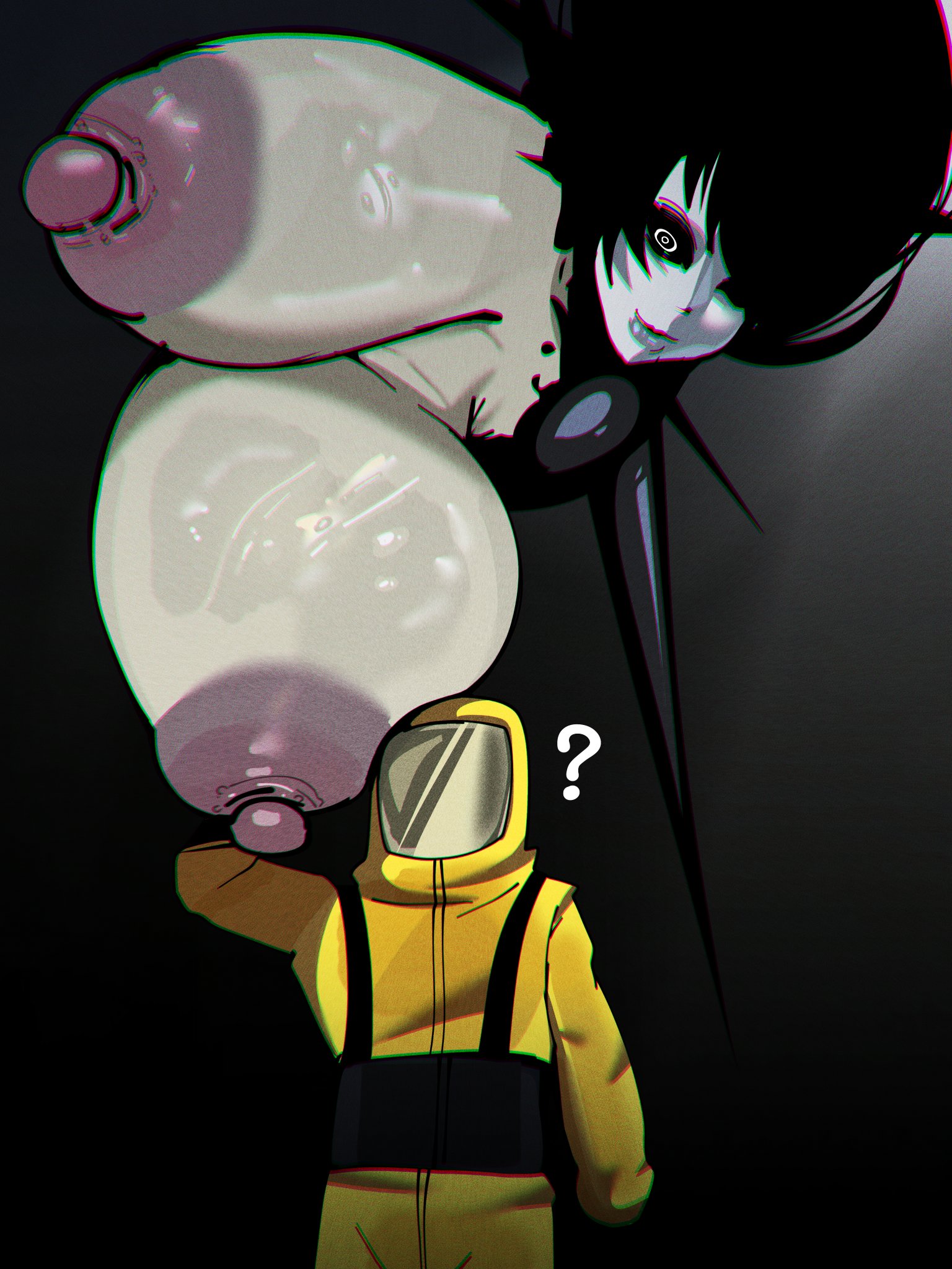 1boy, 1girls, big breasts, breasts, creepy, enormous breasts, female, female focus, g i r l s foundation, giant breasts, gigantic breasts, grl-092, horror, huge breasts, hyper breasts, large breasts, massive breasts, monster, monster girl, nightmare fuel, nightmare waifu, shinhyunxi