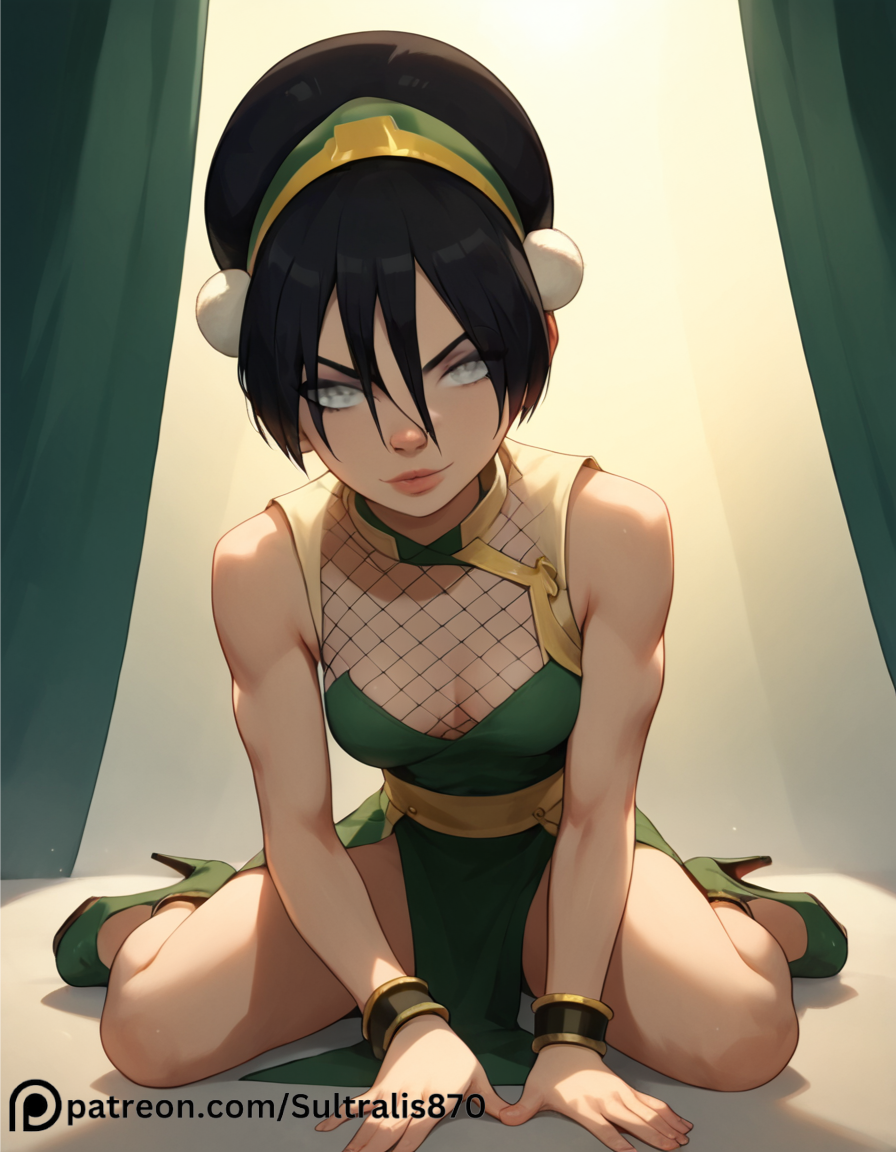 1girls ai_generated avatar_legends avatar_the_last_airbender black_hair earth_kingdom female mature mature_female sultralis sultralis870 toph_bei_fong