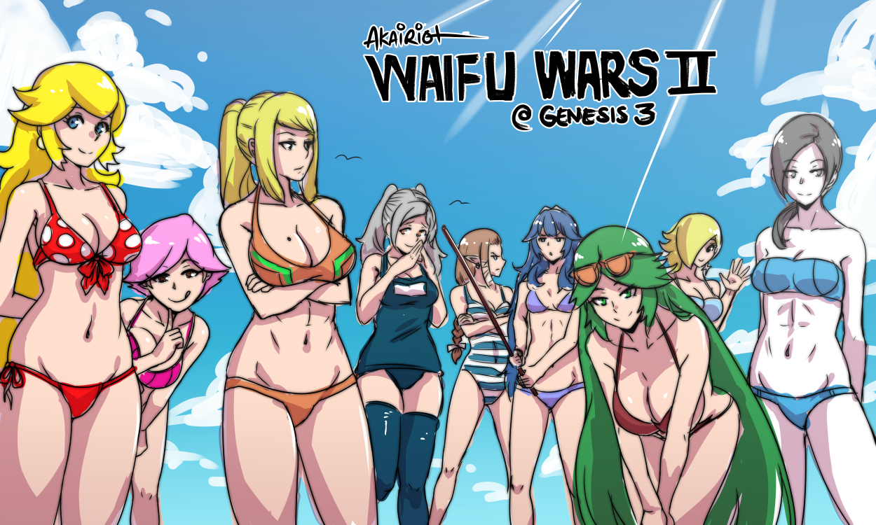 6+girls, 9girls, abs, akairiot, animal crossing, animal crossing girl, bikini, blonde hair, blue eyes, blue hair, brown eyes, brown hair, cleavage, crossover, female, female only, fire emblem, fire emblem awakening, fully clothed, green eyes, green hair, grey hair, human, kid icarus, licking lips, long hair, lucina (fire emblem), mario (series), metroid, mole, multiple females, multiple girls, navel, nintendo, outdoors, palutena, pink hair, pointy ears, ponytail, princess peach, princess rosalina, princess zelda, robin (fire emblem), robin (fire emblem) (female), samus aran, short hair, smile, super smash bros. for nintendo 3ds and wii u, swimsuit, text, the legend of zelda, thighhighs, tied hair, twilight princess, villager, villager (animal crossing), white hair, wii fit, wii fit trainer, wii fit trainer (female), zelda (twilight princess)