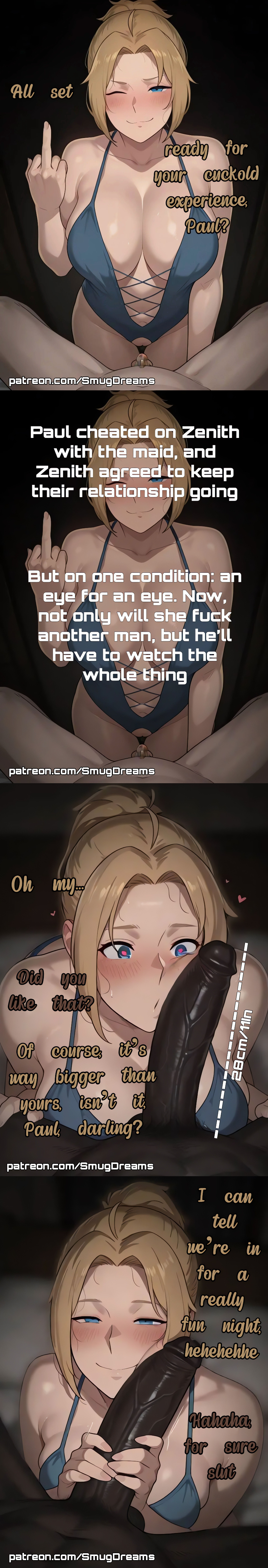 ai generated, bull pov, caption, captions, captured, cheating, cheating female, cheating wife, comics, cucked into chastity, cuckold, cuckold pov, dark skin, dark-skinned male, hotwife, interracial, milf, mommy, netorare, ntr, penis size difference, small penis, small penis humiliation, zenith greyrat