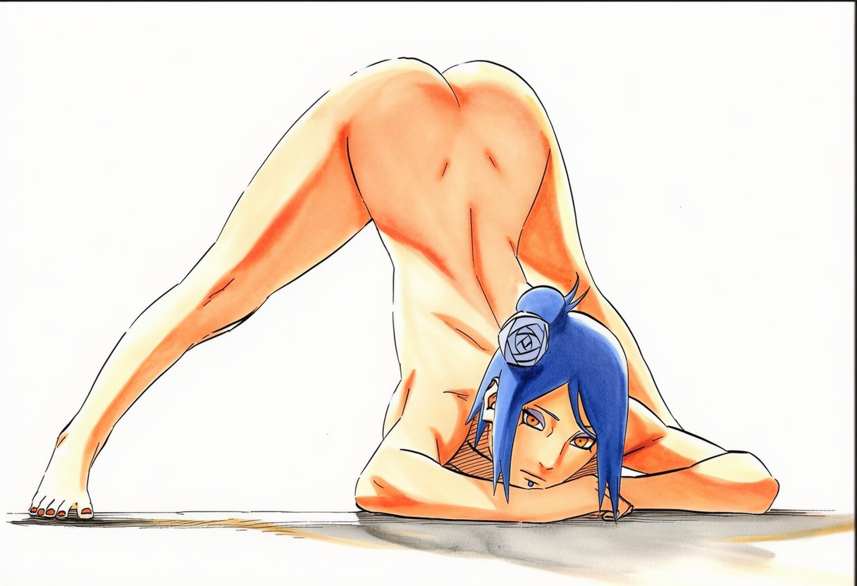 accurate art style, ai generated, anime coloring, curvy, female, female only, konan (naruto), manga style, mature, mature female, milf, naruto, naruto (series), naruto shippuden, pinup, solo, solo female, solo focus, stickyai