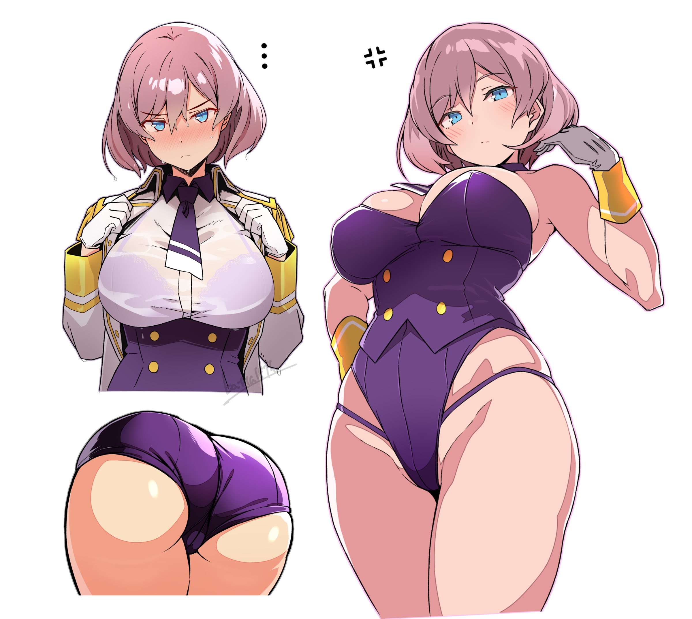ass, breasts, female, gridman universe, highres, large breasts, mujina, solo, ssss.dynazenon