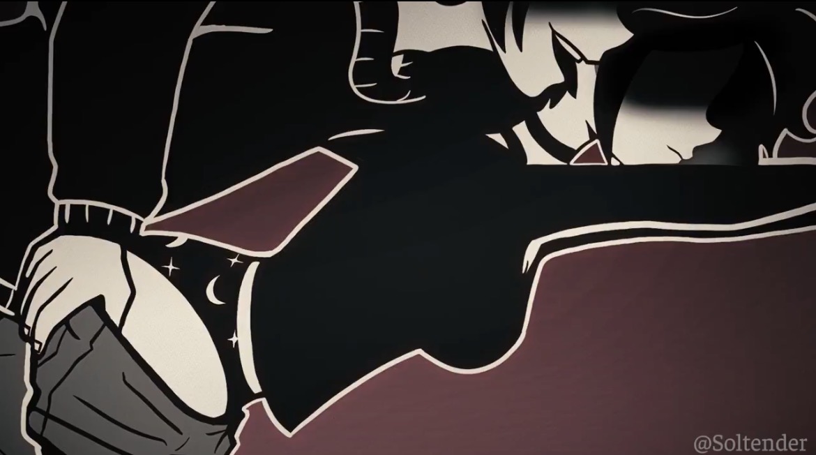 andrew graves, ashley graves, bent over, black panties, brother and sister, choker, dirty talk, eyes covered, imminent incest, imminent sex, incest, print panties, shaded eyes, soltender, tagme, taking clothes off, taking off clothing, the coffin of andy and leyley, undressing, undressing partner