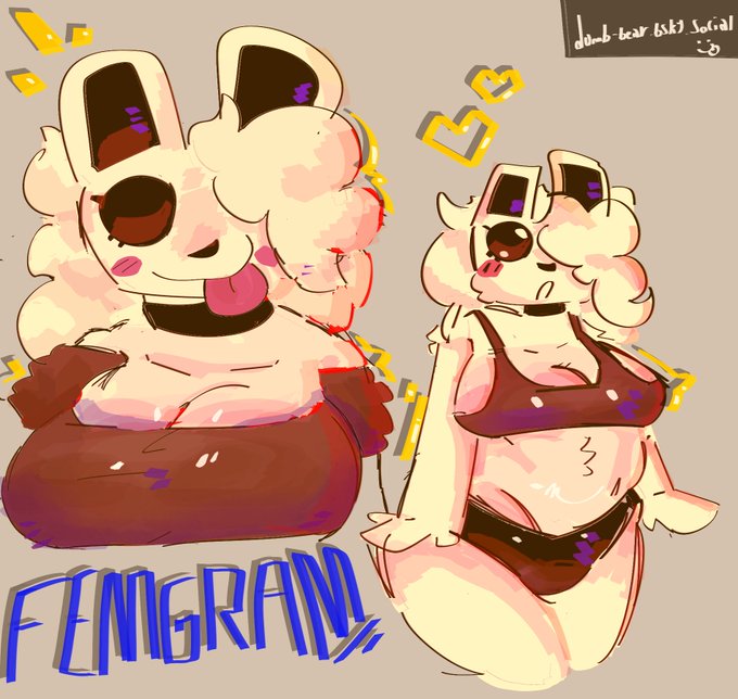 big breasts, breasts, chubby, chubby female, female, femgram, geometry dash, white fur