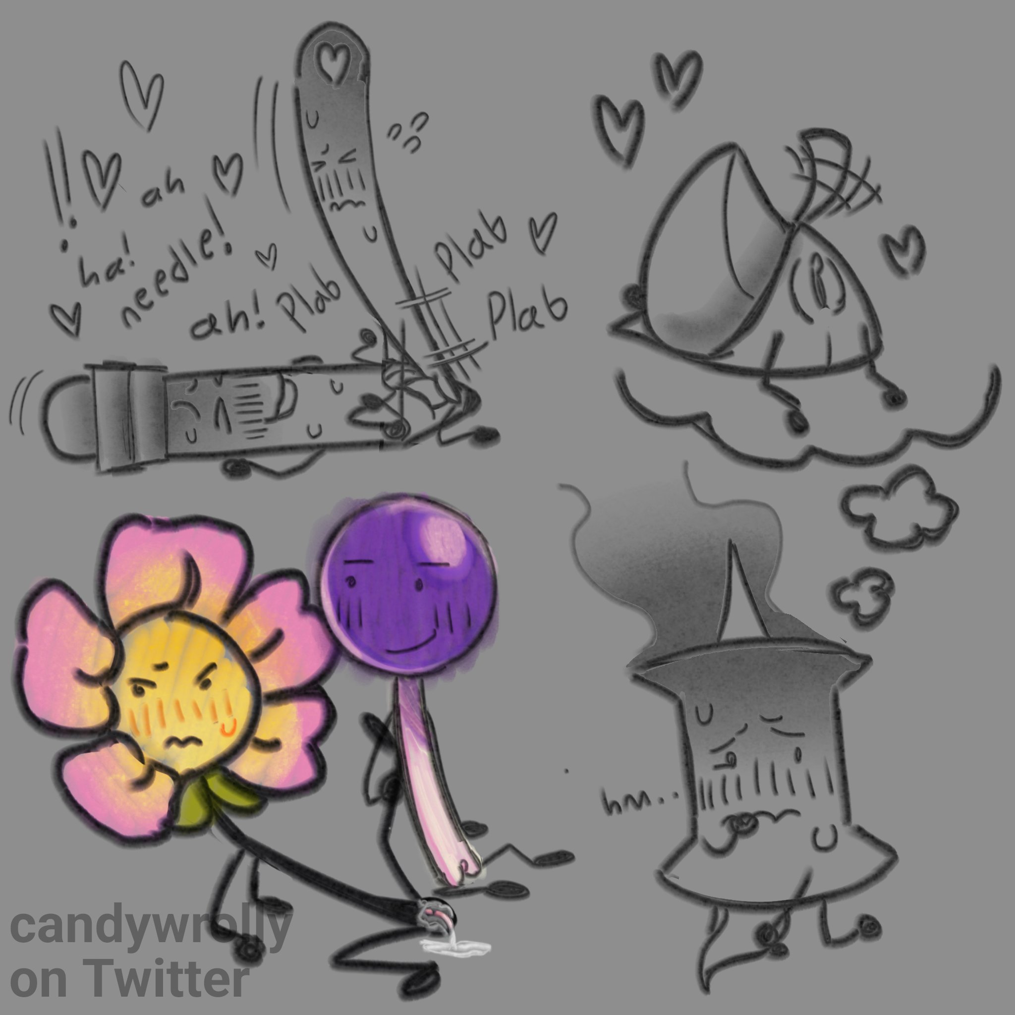 battle for dream island, battle for dream island again, bfb, cum, cum in pussy, flower (bfdi), leafy (bfdi), lollipop (bfdi), needle (bfdi), object shows, pencil (bfdi), pin (bfdi), pussy, pussy juice, tentacle penis, vaginal penetration