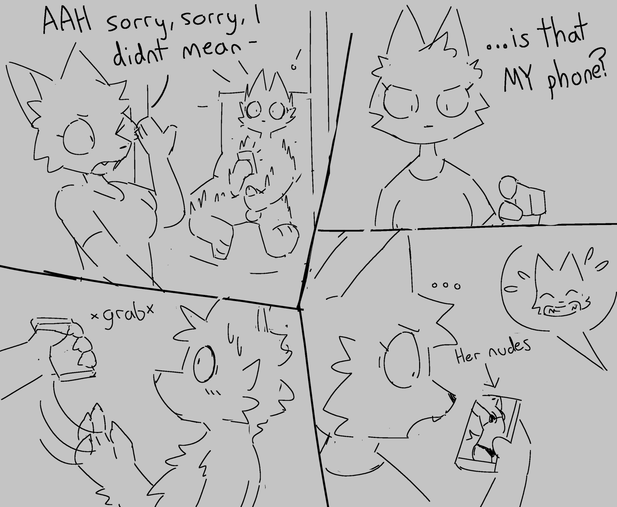 2026, caught, caught masturbating, chelsea (millislushi), female, furry, furry female, furry male, male, masturbation, millislushi, phone, sketch, tagme